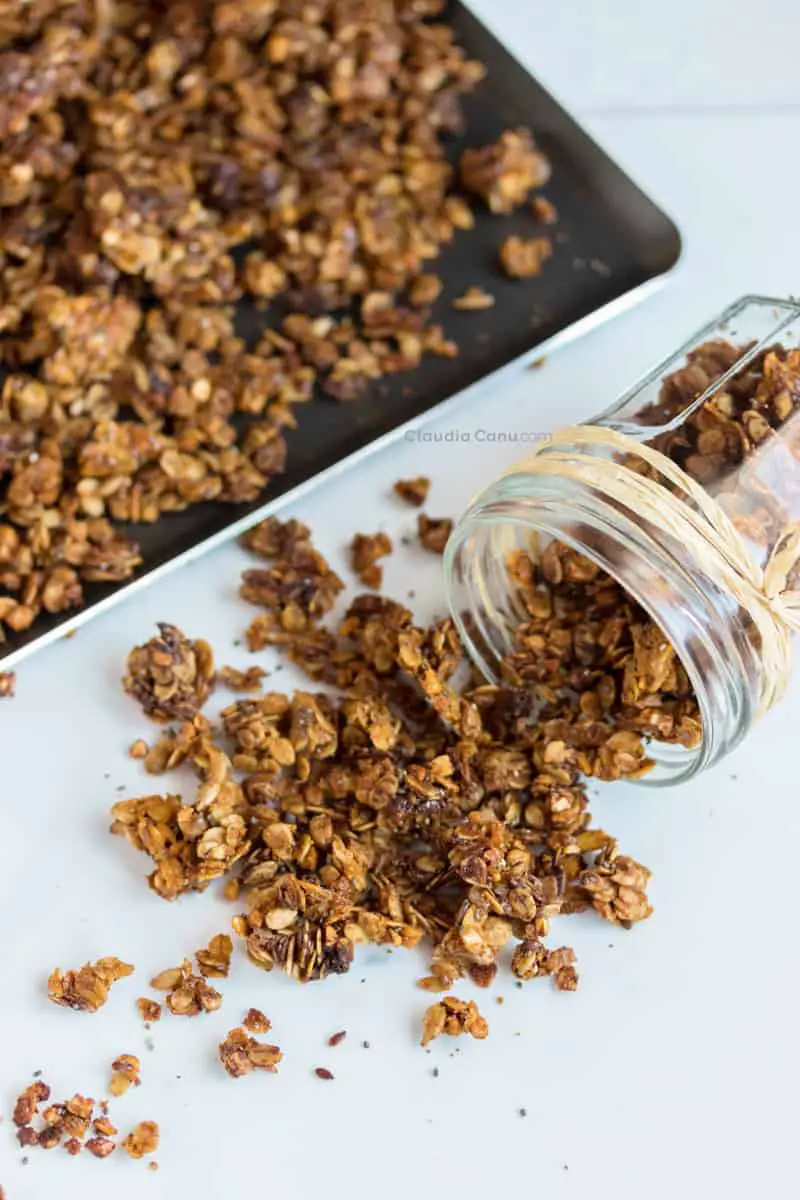 Almond Butter Granola on a table