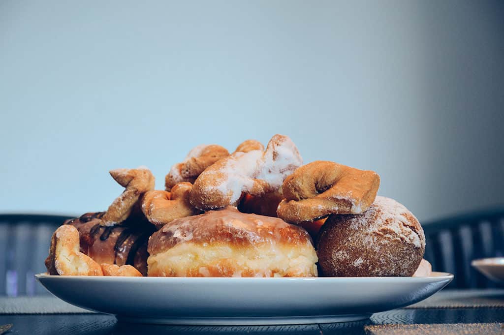 A plate with pastries