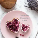 Heart shaped healthy chocolate cakes