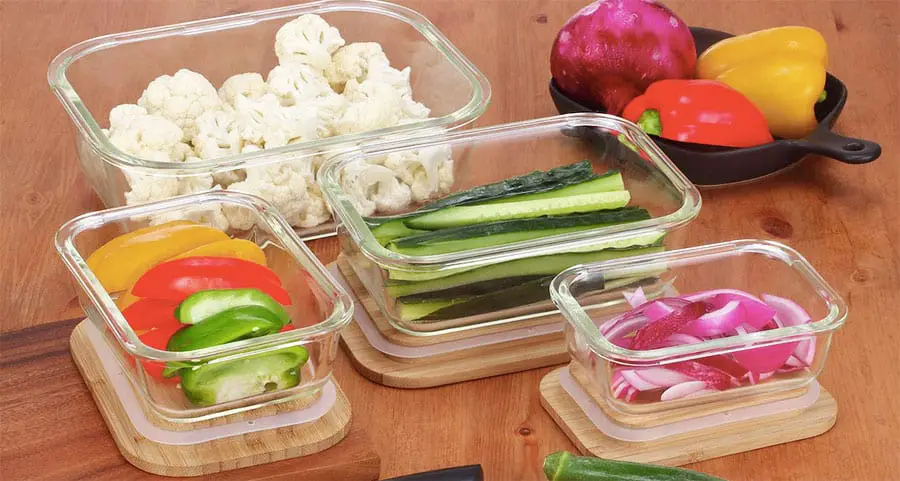 Glass Food Containers With Bamboo Lids