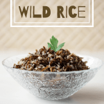 Wild rice in a bowl and the sentence "How to cook wild rice"