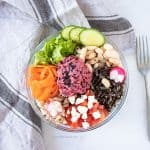 Gluten-free and balanced Buddha bowl