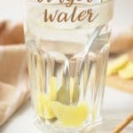 Ginger water in a glass