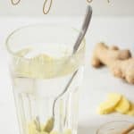 Ginger water in a glass