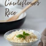 A bowl with cauliflower rice