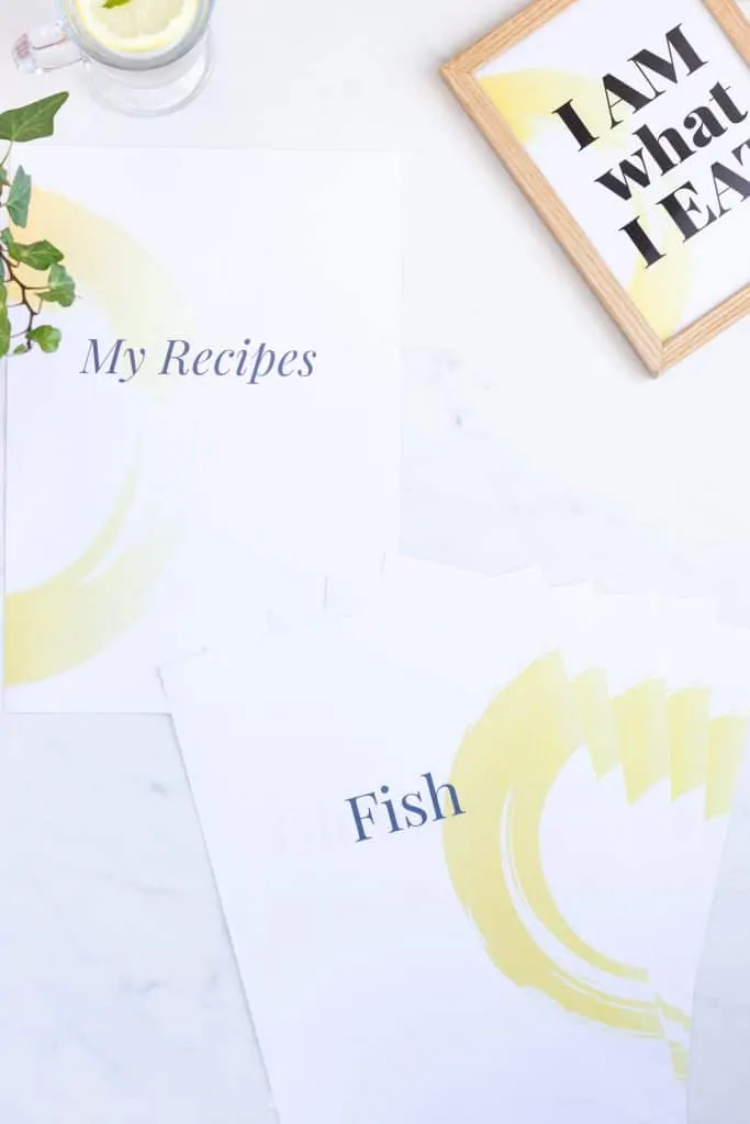 Healthy Eating Organizer My Recipes pages