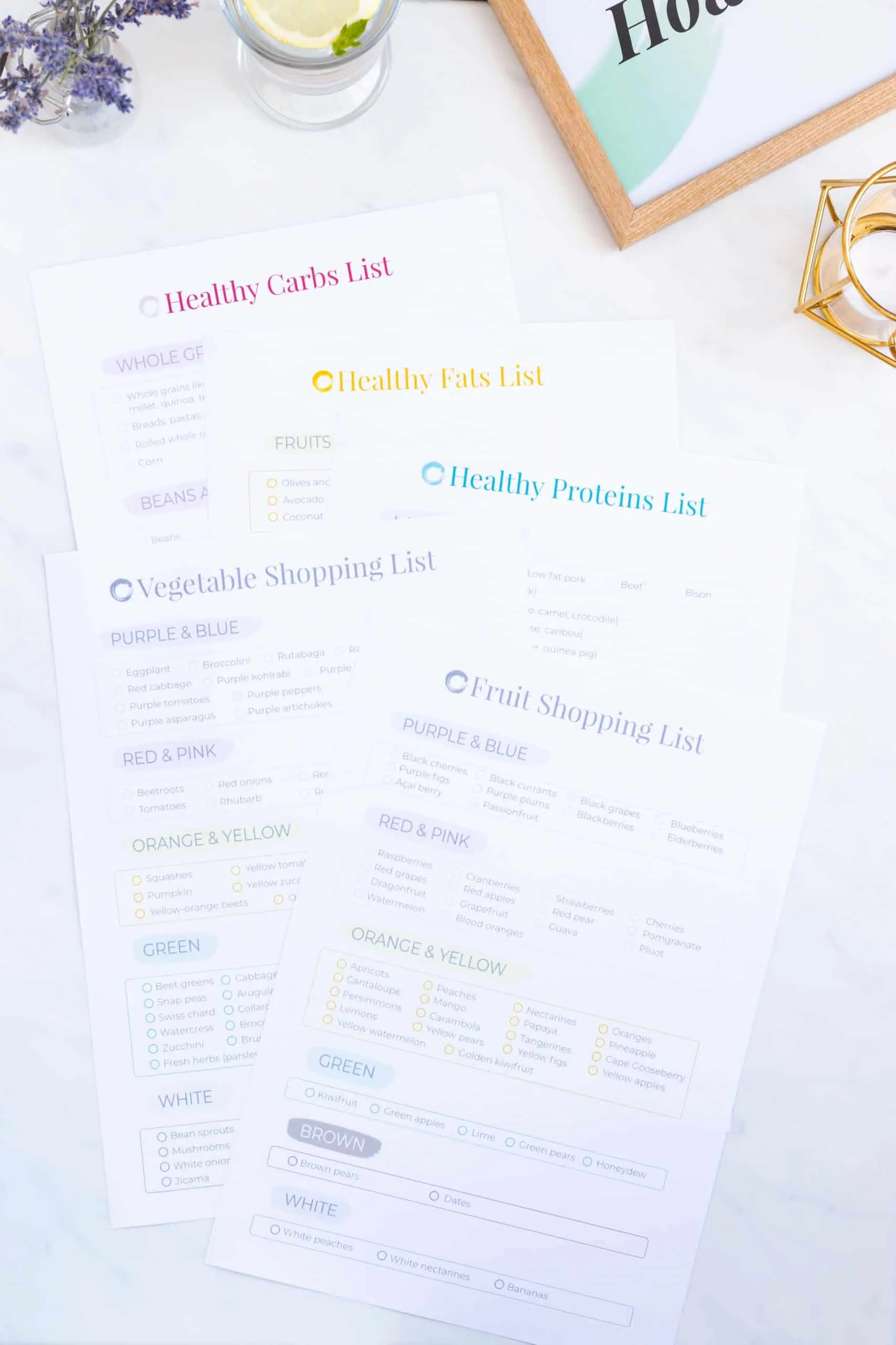 Healthy Eating Organizer healthy ingredient lists